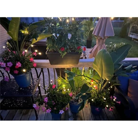 Solar Swaying Garden Lights – Wind‑Activated Warm White Outdoor Patio and - Picture 1 of 9